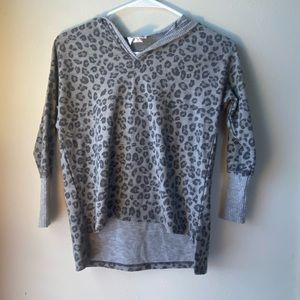 Girls cheetah print pullover